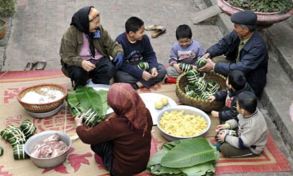 Ở miền Bắc, Tết không thể thiếu nồi bánh chưng