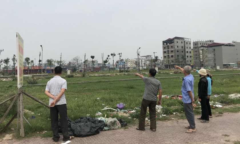 Khu đất dân cư dịch vụ mà thôn Yên Lãng đã tổ chức gắp phiếu, tổ chức giao đất