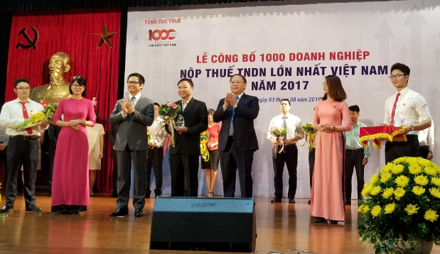 Công ty FrieslandCampina VN thuộc Top 100 doanh nghiệp đóng góp nhiều nhất cho ngân sách Nhà nước 2016-2017