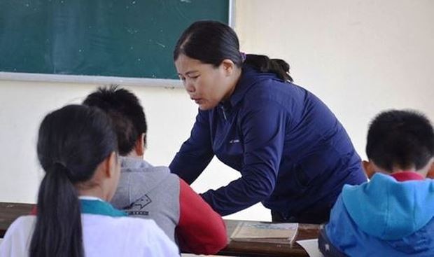 Cô giáo Nguyễn Thị Phương Thủy trong một buổi đứng lớp