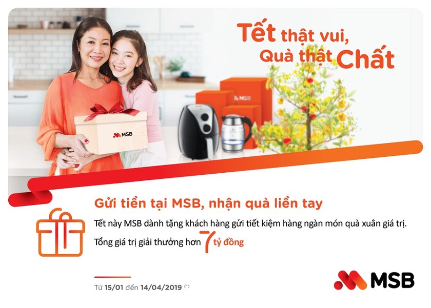 Đón lộc xuân liền tay cho mùa tết đủ đầy cùng MSB