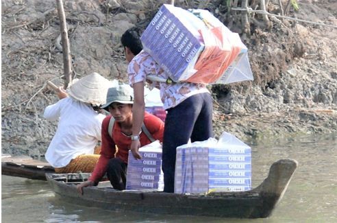 Trong cao điểm Tết, Cục QLTT Hậu Giang đã thu giữ 14.400 bao thuốc lá điếu, trong đó có 8.400 bao hiệu HERO