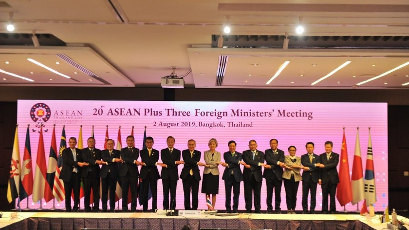 Các Bộ trưởng dự Hội nghị Bộ trưởng Ngoại giao ASEAN+3 lần thứ 20. Ảnh: Website ASEAN