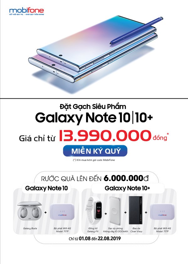 Bộ quà tặng ‘siêu phẩm’ cho khách đặt mua Samsung Galaxy Note 10/ Note 10+ tại MobiFone