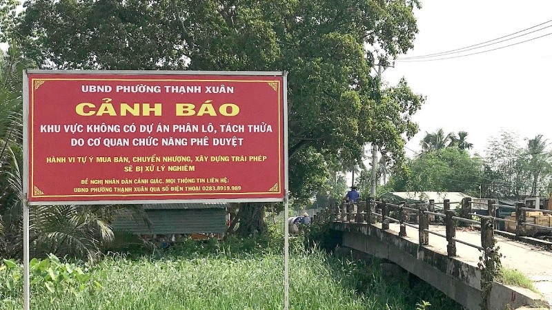 Cảnh báo tình trạng phân lô bán nền trái phép