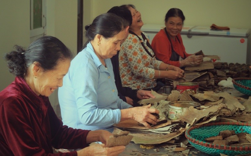 Làng bánh gai xã Tân Hòa có lệ làm riêng là chỉ làm dịp giáp tết