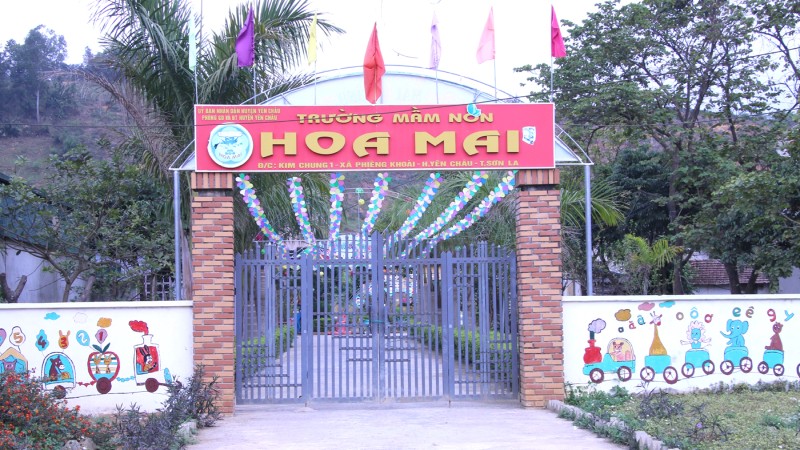 Trường Mầm non Hoa Mai, nơi cháu bé theo học.