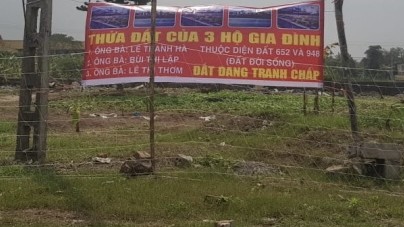 Khu đất của các hộ dân đang có tranh chấp với HTX Điện năng.