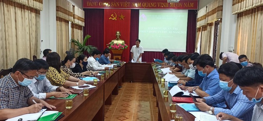 Phiên họp Ban đại diện NHCSXH huyện Minh Hóa lần thứ 3 năm 2021.