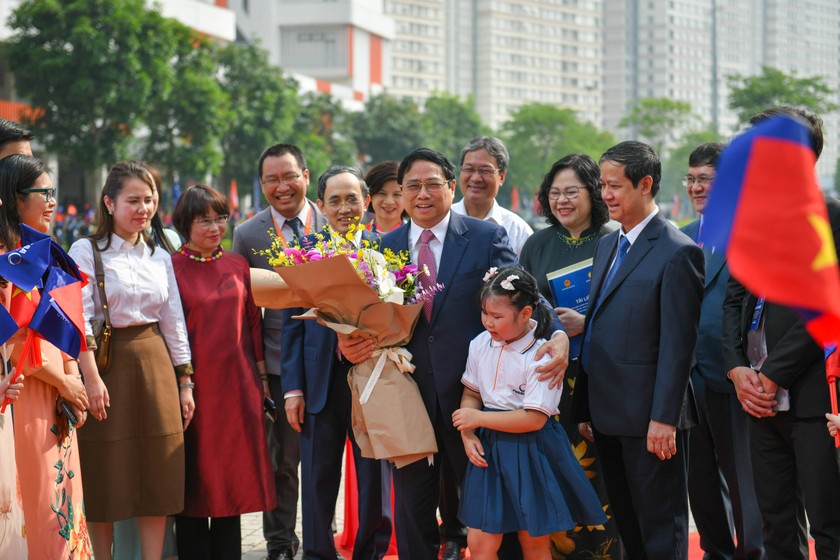 Thủ tướng Chính phủ Phạm Minh Chính dự Lễ phát động Phong trào “Cả nước thi đua xây dựng xã hội học tập, đẩy mạnh học tập suốt đời giai đoạn 2023-2030”.