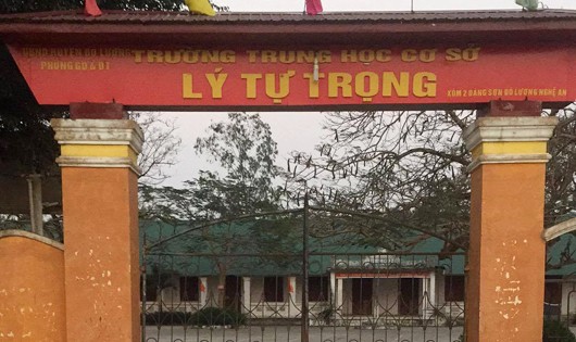 Trường THCS Lý Tự Trọng nơi xảy ra vụ việc