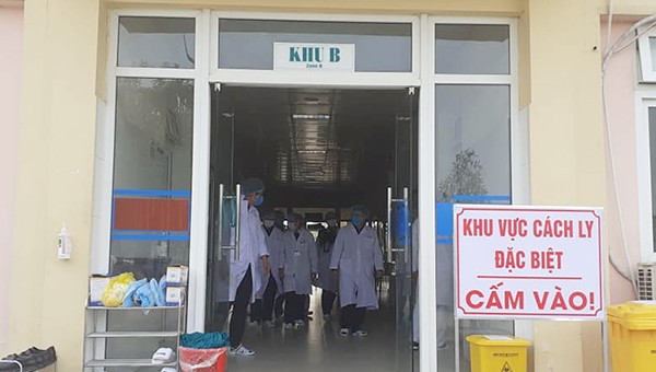 Khu vực cách ly Khoa Nhiệt đới Bệnh viện đa khoa tỉnh Nghệ An