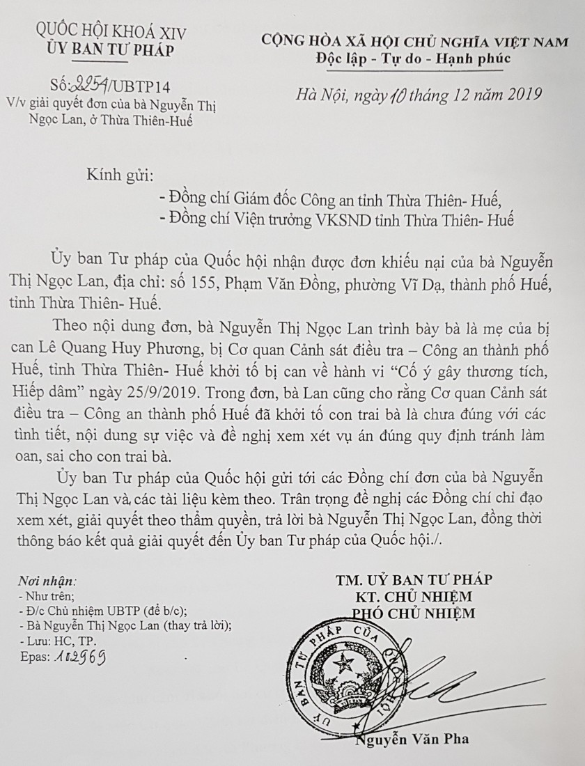 Thừa Thiên Huế: Gia đình bác sỹ Lê Quang Huy Phương nói gì về sự việc bác sỹ Phương bị khởi tố?