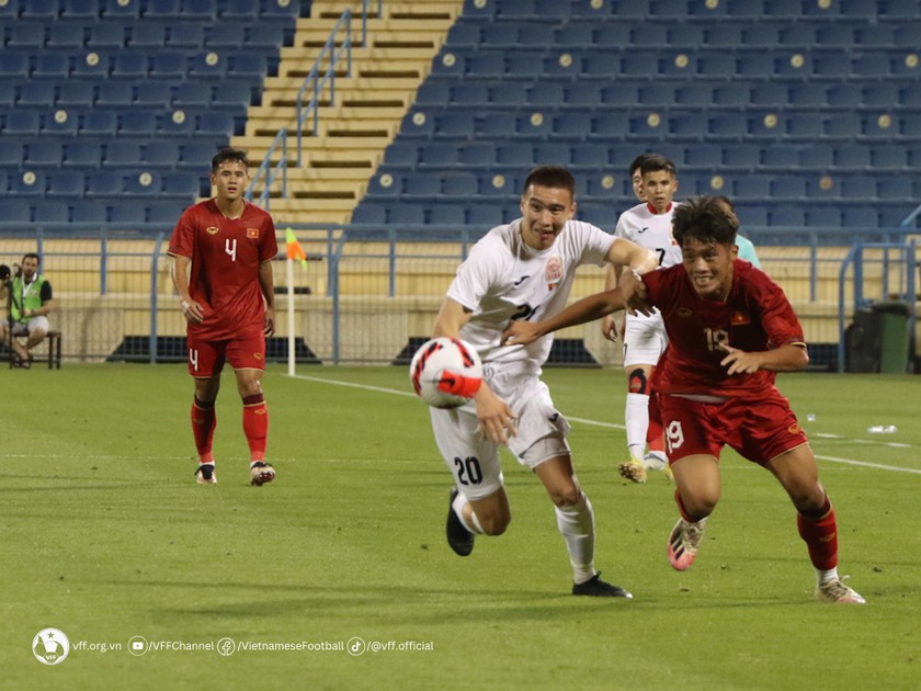 U23 Việt Nam không có trận thắng nào tại giải giao hữu quốc tế U23 Doha Cup (ảnh VFF)