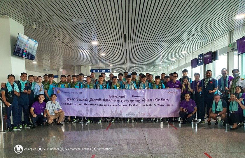 Đội tuyển U22 đã lên đường tham dự SEA Games 32 (ảnh VFF)