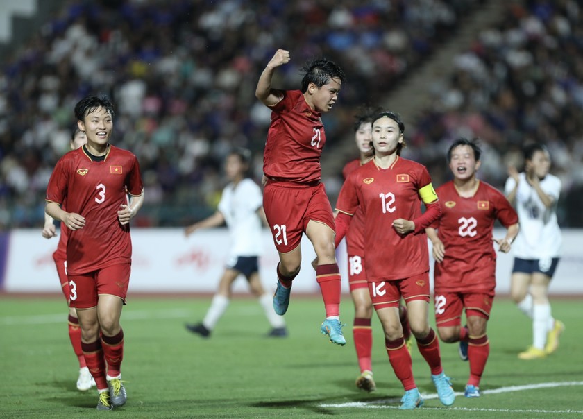 Nữ Việt Nam sẽ gặp nữ Myanmar ở trận chung kết SEA Games 32 (ảnh VFF)