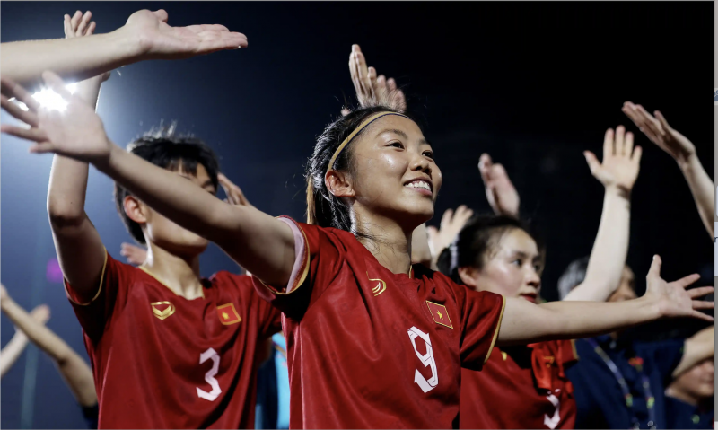 Đội tuyển nữ Việt Nam hãnh diện tiến vào World Cup 2023 (ảnh VFF)