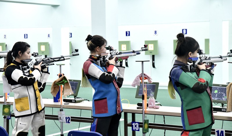 Đội tuyển Bắn súng Việt Nam được tạo mọi điều kiện tốt nhất chuẩn bị cho mục tiêu Olympic và các giải đấu quốc tế quan trọng , ảnh TTHLTTQG