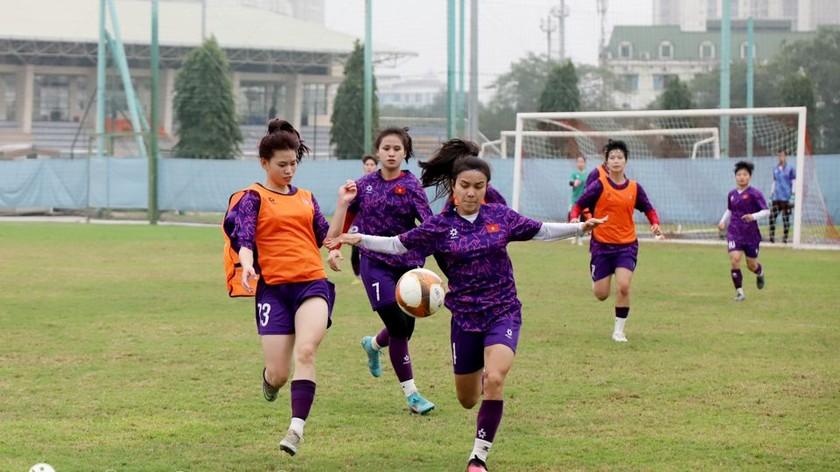 U20 nữ Việt Nam tập trung chuẩn bị VCK U20 nữ châu Á. Ảnh: VFF 