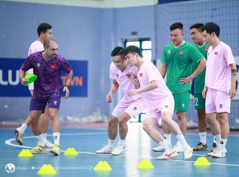 Đội tuyển futsal Việt Nam hào hứng khởi động cho chiến dịch VCK futsal châu Á 2024, ảnh VFF 