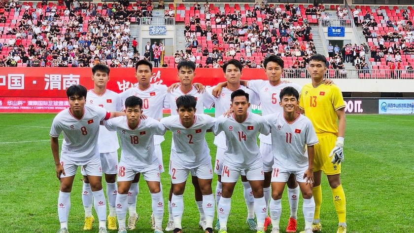 U19 Việt Nam ra quân tại giải bóng đá U19 quốc tế 2024 do LĐBĐ Trung Quốc tổ chức. Ảnh VFF