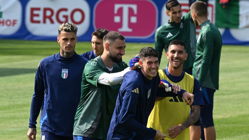 Đội tuyển Italia rất tự tin trong một bảng đấu "tử thần". Ảnh Euro
