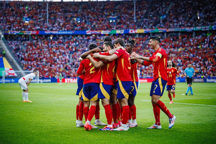Tây Ban Nha có chiến thắng tưng bừng trước Croatia. Ảnh Euro