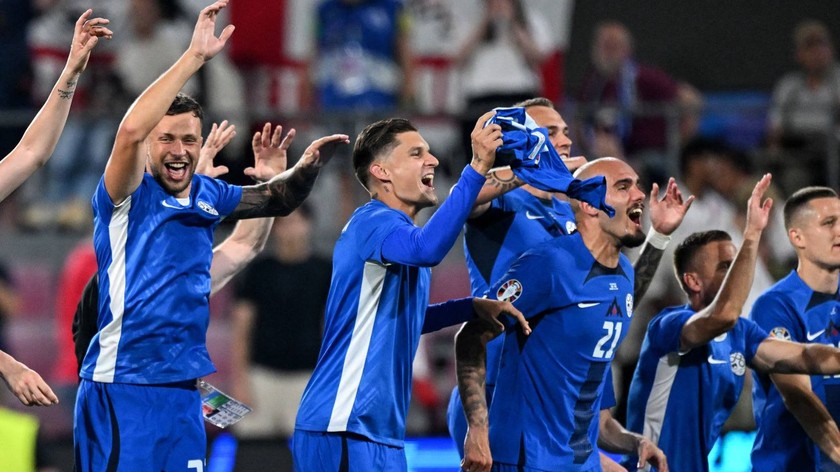 Đội tuyển Slovenia cầm hoà Anh tiến vào vòng 1/8. Ảnh Euro
