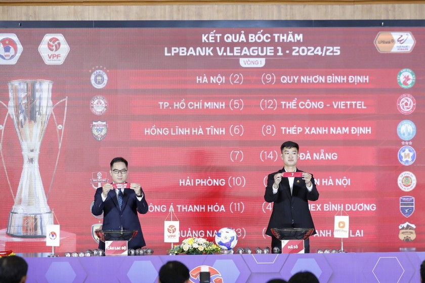 Bốc thăm, xếp lịch thi đấu V.League 2024/25 (Ảnh VPF) 