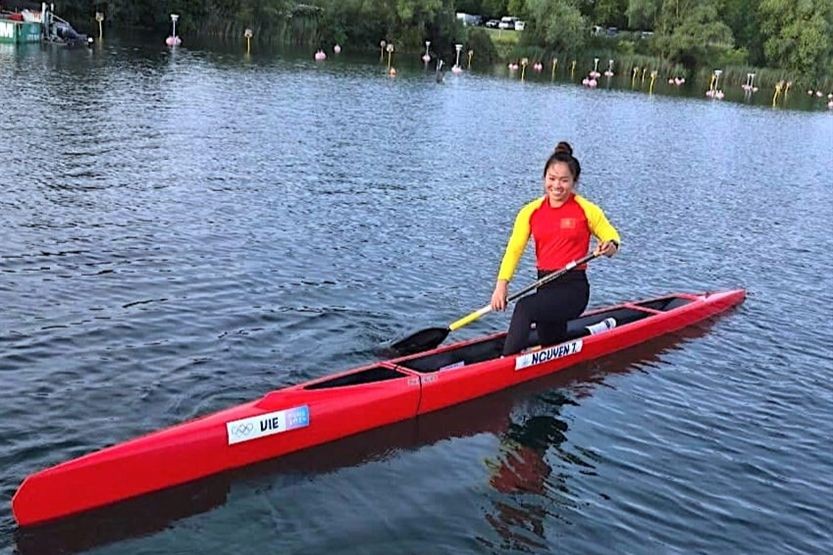 Tay chèo Nguyễn Thị Hương đã sẵn sàng cho cuộc tranh tài môn Canoeing tại Olympic Paris 2024 (Ảnh: VH) 