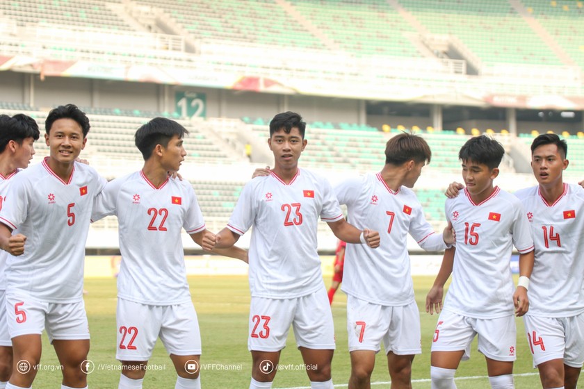 Đội tuyển U20 quốc gia hướng tới Vòng loại U20 châu Á 2025. (Ảnh VFF) 