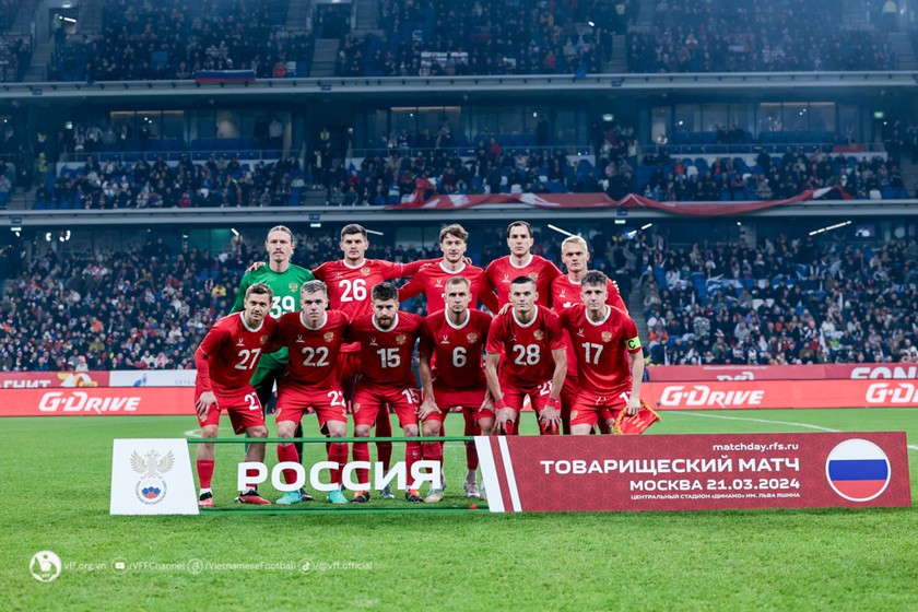 Đội tuyển Nga (Ảnh: The Football Union of Russia) 