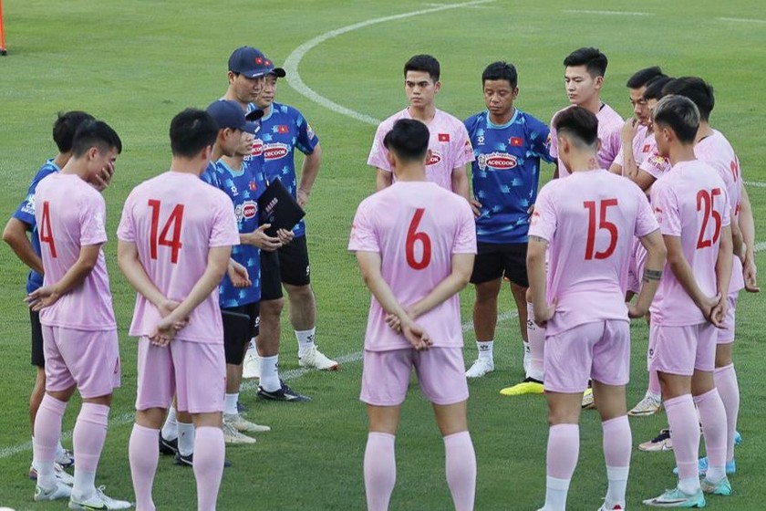 HLV Kim Sang Sik lên danh sách 26 cầu thủ đội tuyển Việt Nam tranh tài tại LPBank Cup 2024 (Ảnh VFF) 