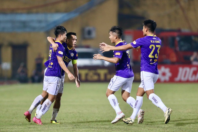 Hà Nội FC liệu có vượt qua Thể Công trong trận "derby" thủ đô (Ảnh VPF)