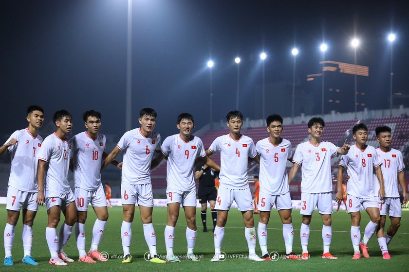 U20 Việt Nam đang có phong độ tốt tại bảng A U20 Châu Á (Ảnh VFF)