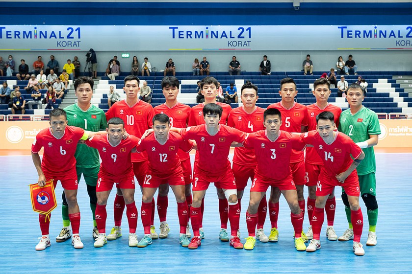 Futsal Việt Nam đặt mục tiêu cao tại giải Đông Nam Á. (Ảnh VFF)