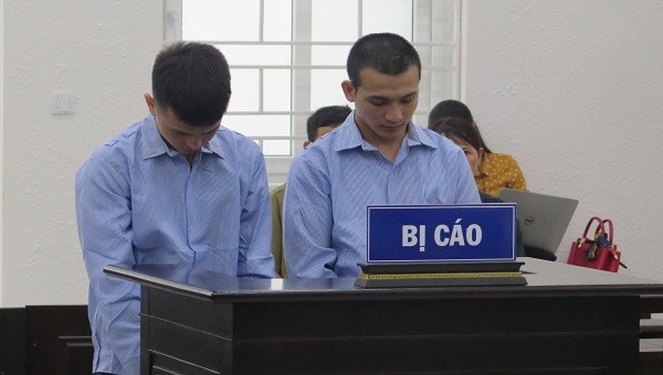 Các bị cáo tại tòa.