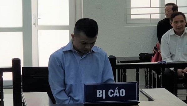 Bị cáo tại tòa.