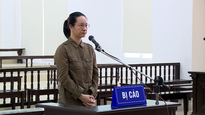 Bị cáo tại tòa.