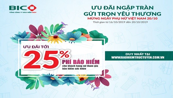 BIC giảm tới 25% phí bảo hiểm sức khỏe nhân ngày Phụ nữ Việt Nam