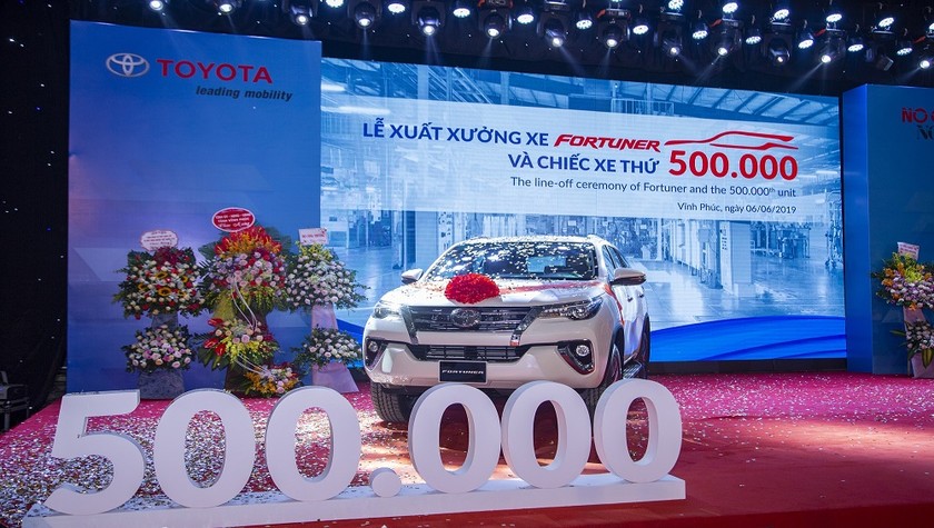 Năm 2019 TMV xuất xưởng chiếc xe thứ 500.000 và chào đón mẫu Fortuner quay trở lại lắp ráp