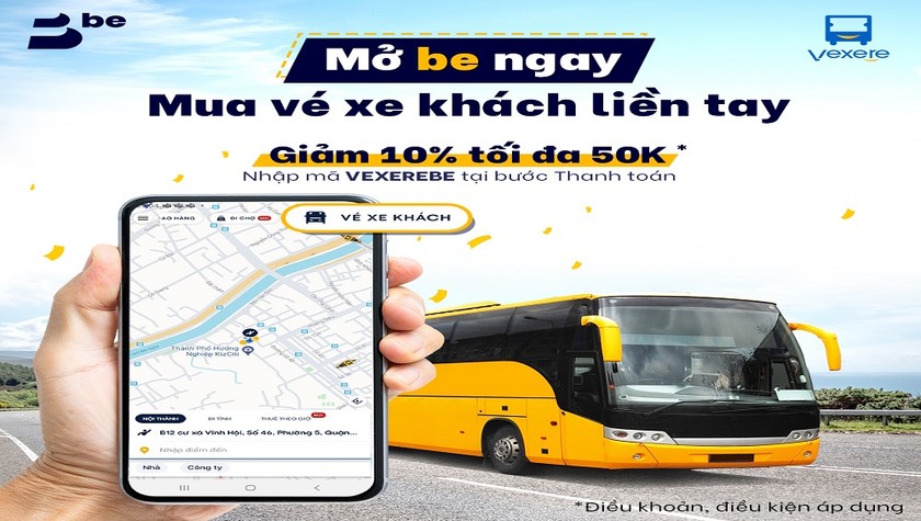 Mua vé xe khách giá rẻ trên Ứng dụng be