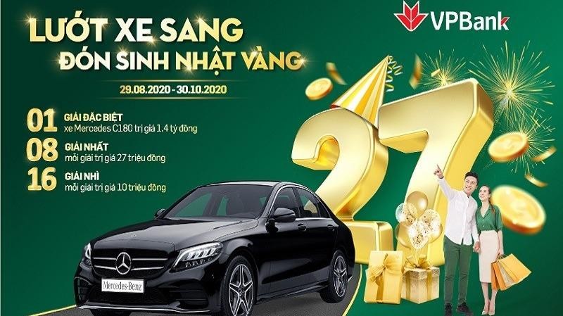 Cơ hội trúng ô tô Mercedes thế hệ mới với VPBank.