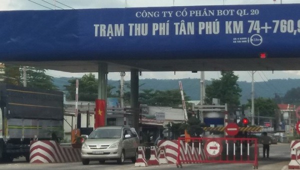 Tạm dừng thu phí tại Trạm thu phí Tân Phú từ 14h ngày 20/10