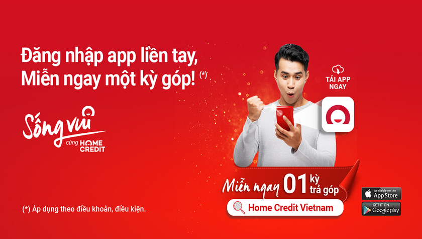 Chương trình ưu đãi của Home Credit dành cho khách hàng tải ứng dụng.