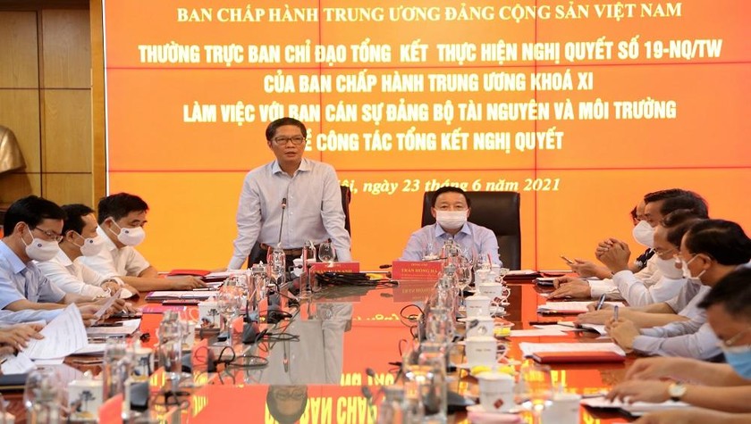 Sẽ trình Báo cáo tổng kết Nghị quyết 19-NQTW và Luật Đất đai 2013 vào tháng 10/2021