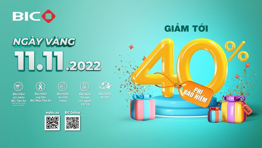 BIC ưu đãi tới 40% trong "ngày vàng" 11/11/2022