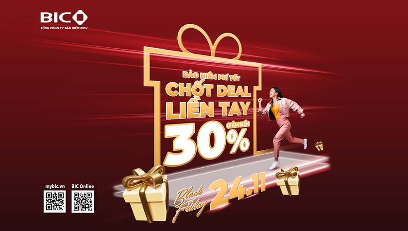 BIC tặng siêu ưu đãi tới 30% phí bảo hiểm trong ngày Black Friday 24/11