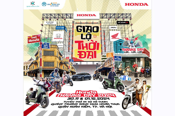 Honda Thanks Day 2024 sẽ được tổ chức tại phố đi bộ hồ Hoàn Kiếm, Hà Nội