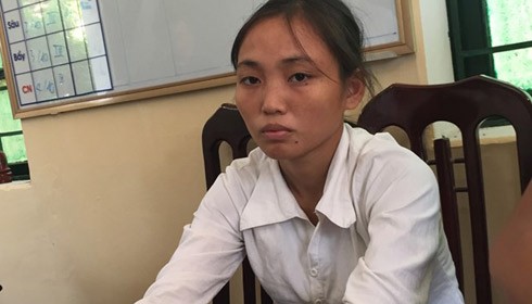 Nguyễn Thị Lan đang bị công an huyện Nam Trực tạm giữ để phục vụ điều tra. Ảnh: Thanh Niên